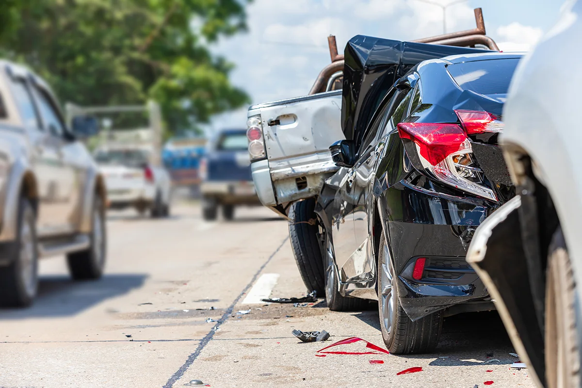 Multi-vehicle rear-end collision