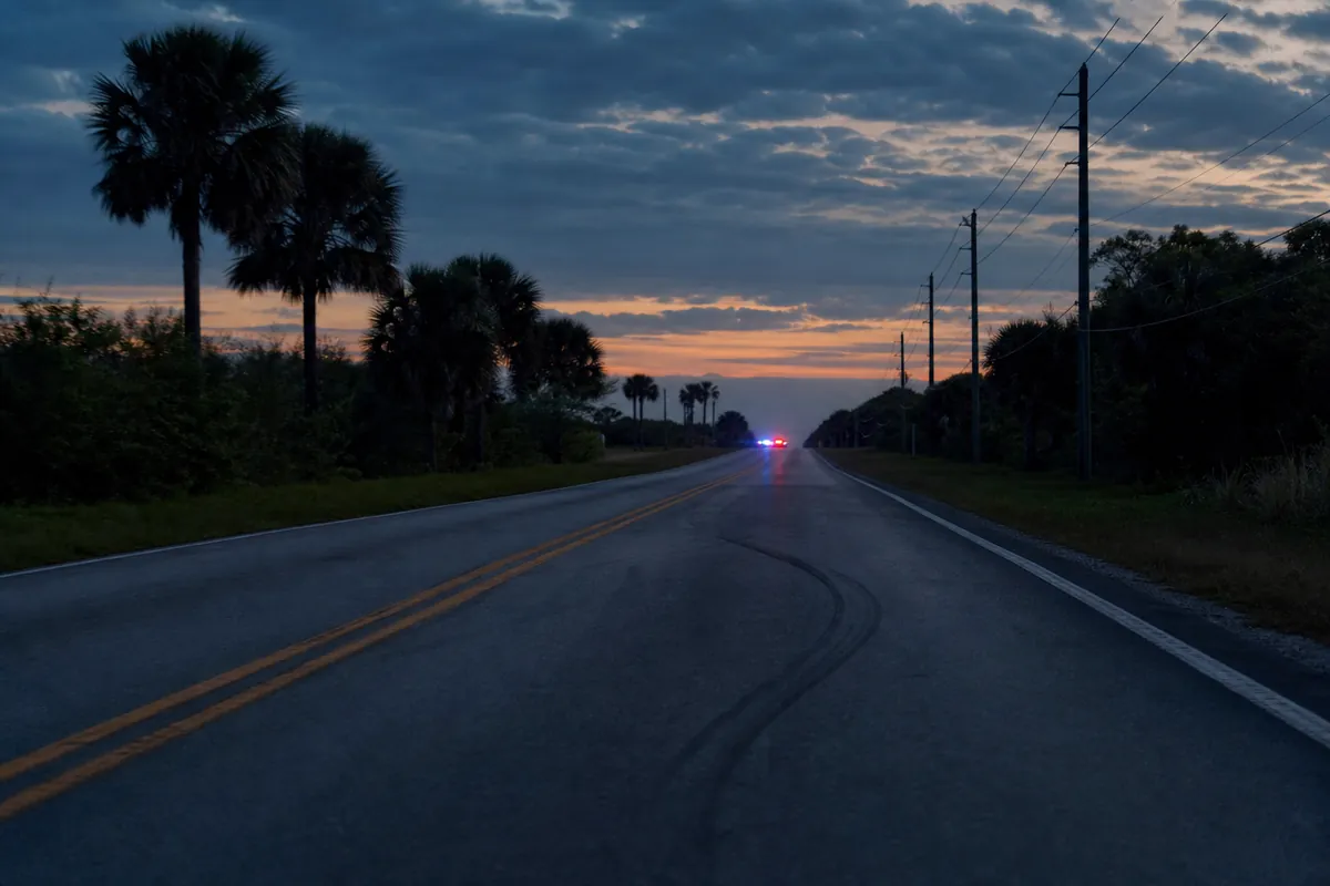 Road at dusk